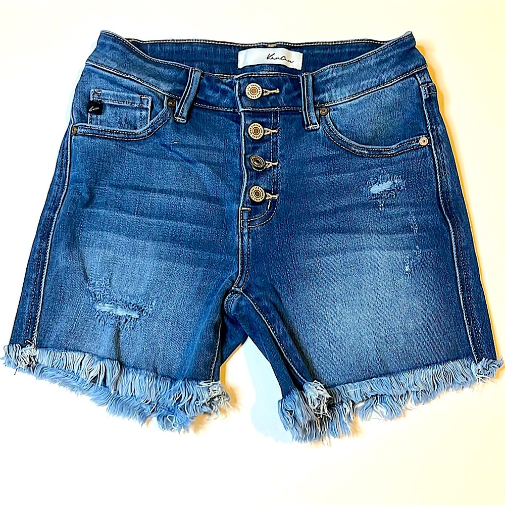 KanCan Denim Button Up Shorts